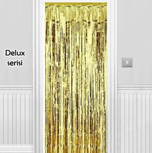 Gold Işıltılı Duvar Kapı Perdesi Arka Fon 90x200 cm